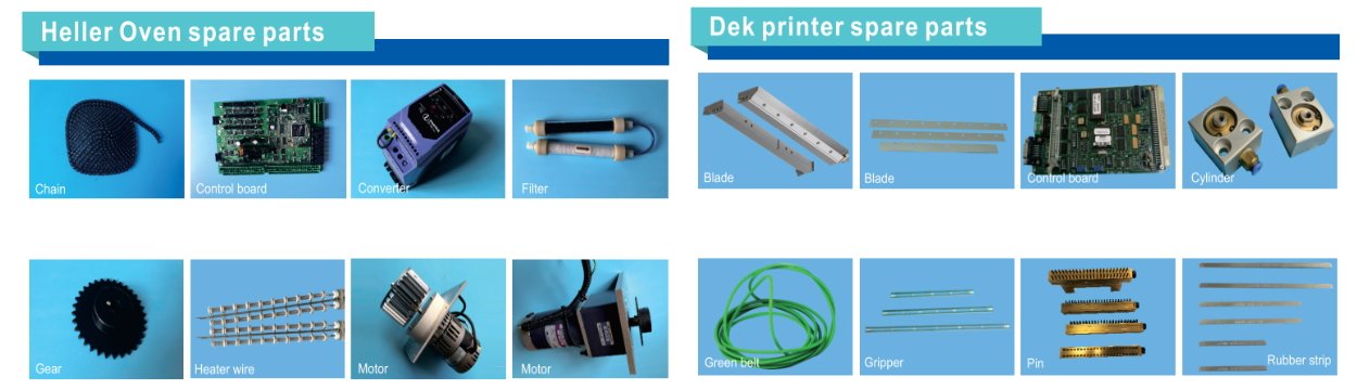 Peças de reposição para FUJI, PANASONIC, YAMAHA, SIEMENS, HELLER, SAMSUNG, BTU, MPM, DEK